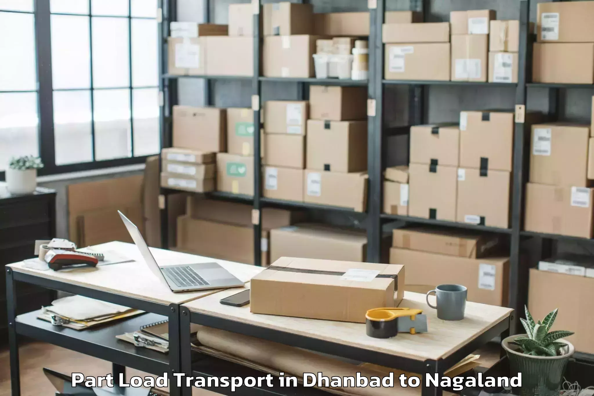 Book Dhanbad to Botsa Part Load Transport Online